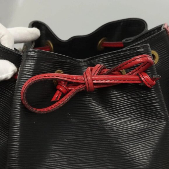 LOUIS VUITTON Epi Noe Shoulder Bag Bicolor Black Red - Picture 13 of 16